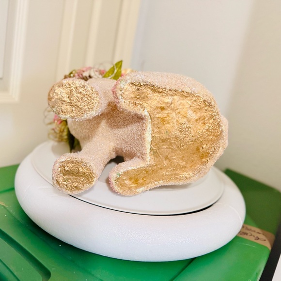 HOLIDAY TREE Marcarone Jeweled Capiz Easter Bunny- Adorable 16" H Rabbit - Picture 9 of 12